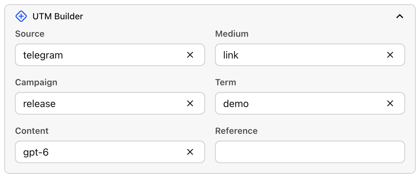 Edit UTM parameters UTM parameters