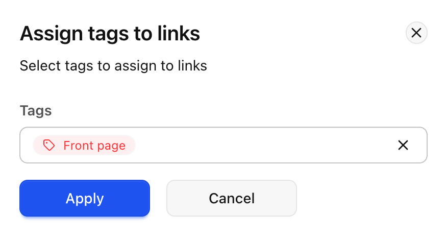 Add tags to multiple links