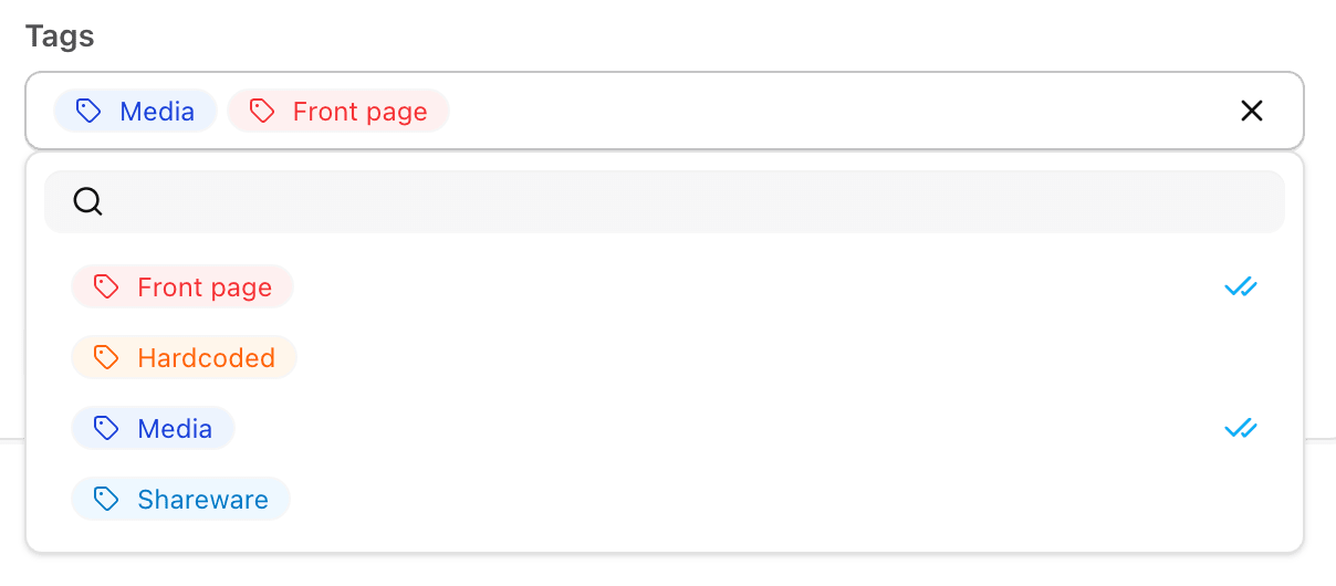 Add tags to a single link